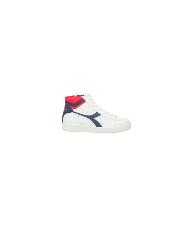 Diadora Game P High Junior Trainers – White/Navy/Red