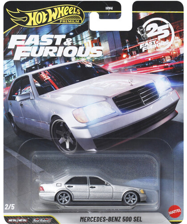 Hot Wheels Premium Fast & Furious Mercedes-Benz 500 SEL 2/5 25th Anniversary
