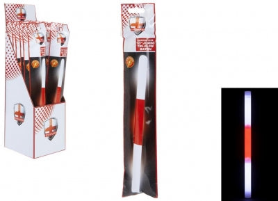 Red / White Jumbo Supporters Glow Stick 10" X 15M
