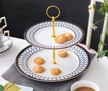 Ceramic Cake Stand 2 Tier