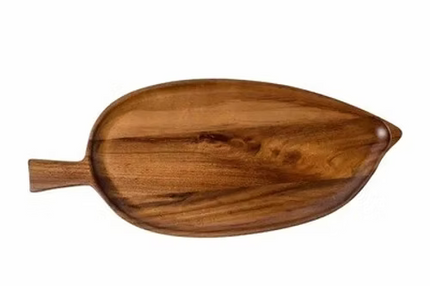Solid Wood Serving Tray – Multi-Purpose Decorative Snack and Fruit Platter