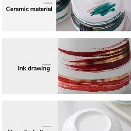 Ceramic Seasoning Container Jar with Spoon and Tray set