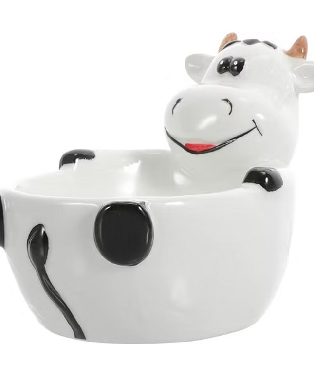 Cow Shaped Ceramic Snack Bowl – Fun Decorative Serving Dish