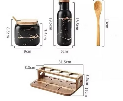 Storage Jars Spice Containers Set with Lids Condiment Container Seasoning