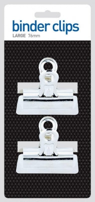 County Binder Clips Large 76mm 2 Pack