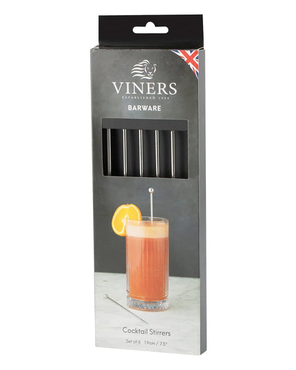 VINERS BARWARE COCKTAIL STIRRERS 6 PCS