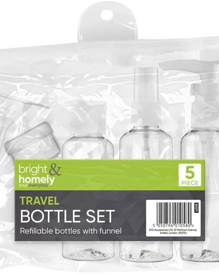 BRIGHT & HOMELY TRAVEL BOTTLE SET 5PCS