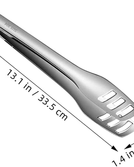 Stainless Steel Bread Tongs – Heat-Resistant Kitchen Tongs for BBQ, Toast, Serving & Cooking