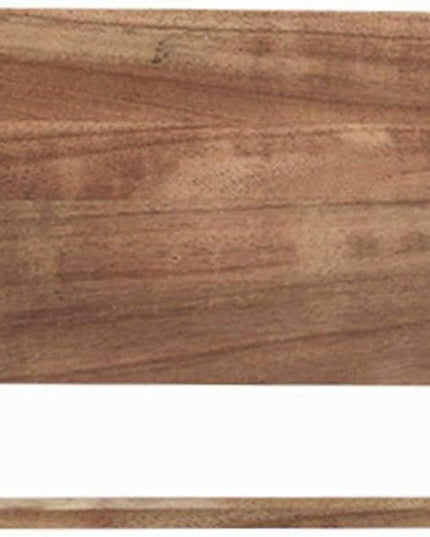 Wooden Rectangular Serving Tray with Golden Handles – 36cm