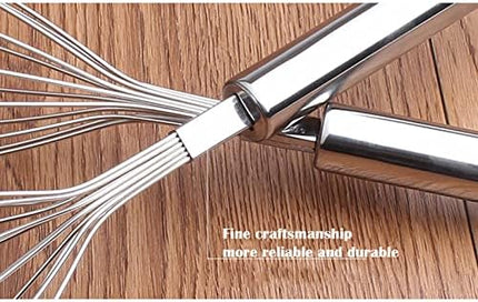Stainless Steel Egg Whisk – Handheld Manual Whisk for Mixing, Beating & Baking