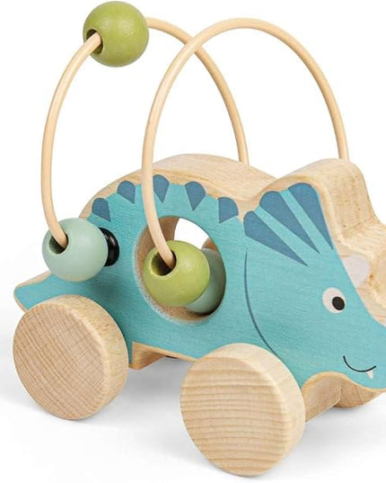 Bigjigs Push Along Triceratops Bead Frame