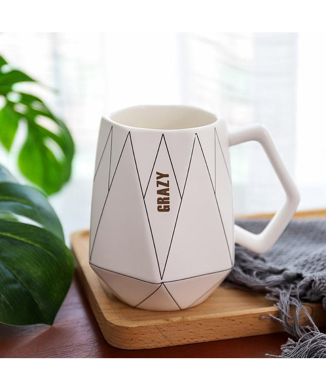 450 ml Mug Creative Polygon Ceramic Mug