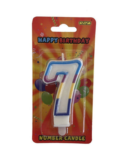 Rainbow Number Candle 7