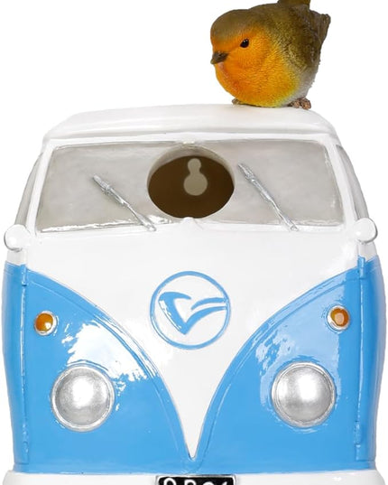 Vivid Arts - Blue Camper Van/Robin Birdhouse