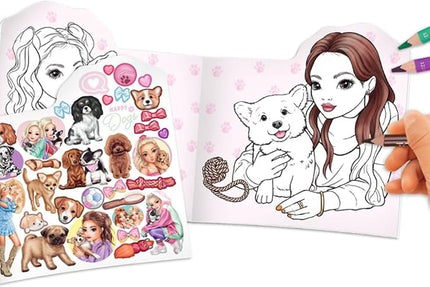 Topmodel Doggy Colouring Book Figural Kitty and Doggy