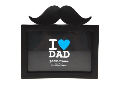 I Love Dad Moustache Frame 4 X 6"