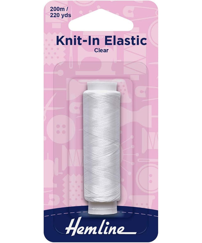 Knit-In Elastic: 200m: Clear