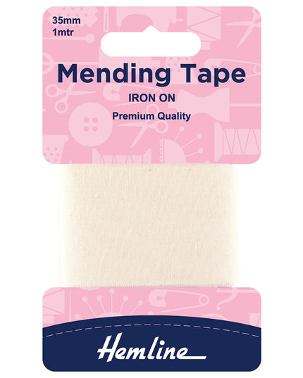 Iron-On Mending Tape: Cream - 100cm x 38mm