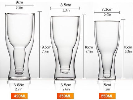 Double-Walled Insulated Beer Glass – 250ml