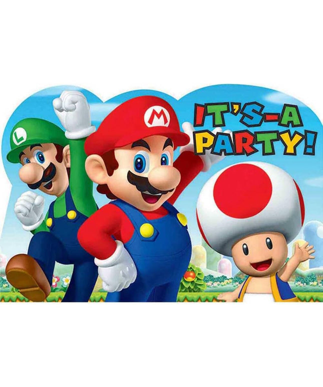 Super Mario Invitation Postcards (8 pk)