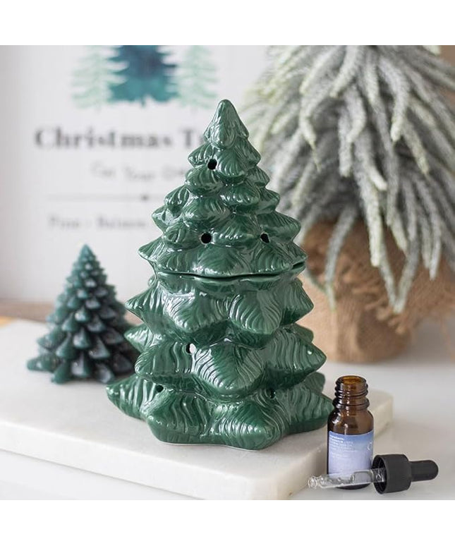Green Fir Tree Oil Burner and Wax Warmer