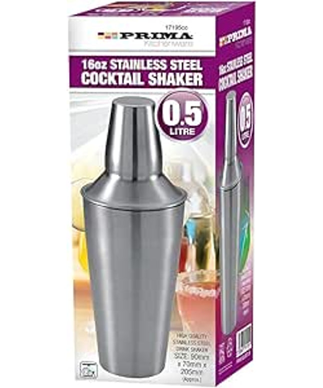 PRIMA 16OZ Stainless Steel Regular Cocktail Shaker 16OZ 500ml