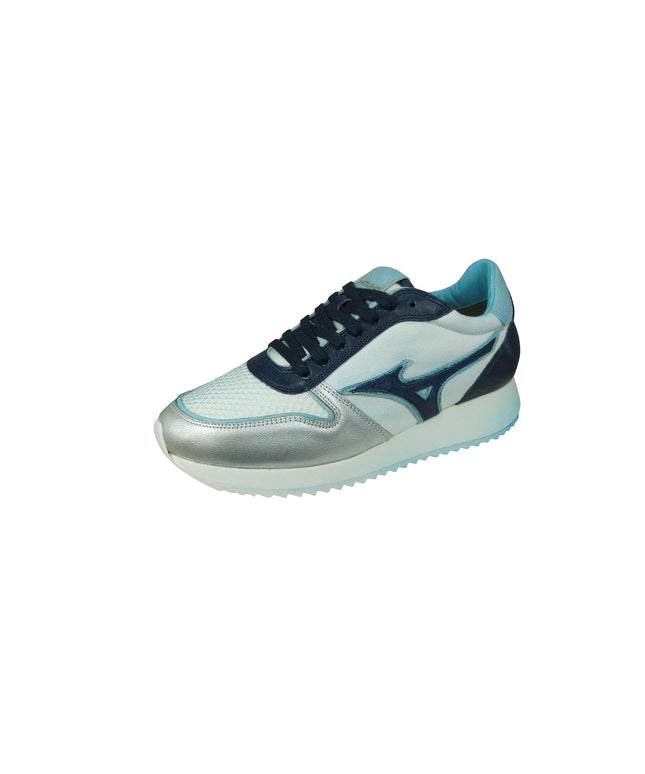 Mizuno Women’s Retro Trainers – Silver/Blue