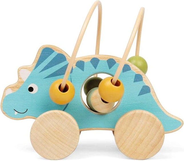 Bigjigs Push Along Triceratops Bead Frame