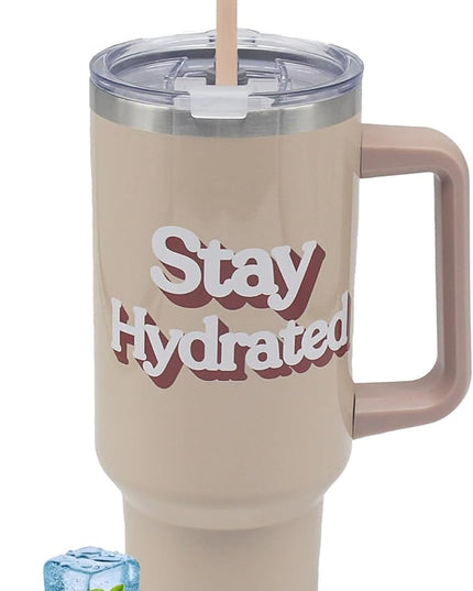 The Leonardo Collection Stay Hydrated Double Walled Stainless Steel Drink Cup 1200ml