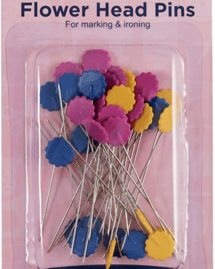 Pins: Flower-Flat Head: 54mm: Nickel: 36 Pieces