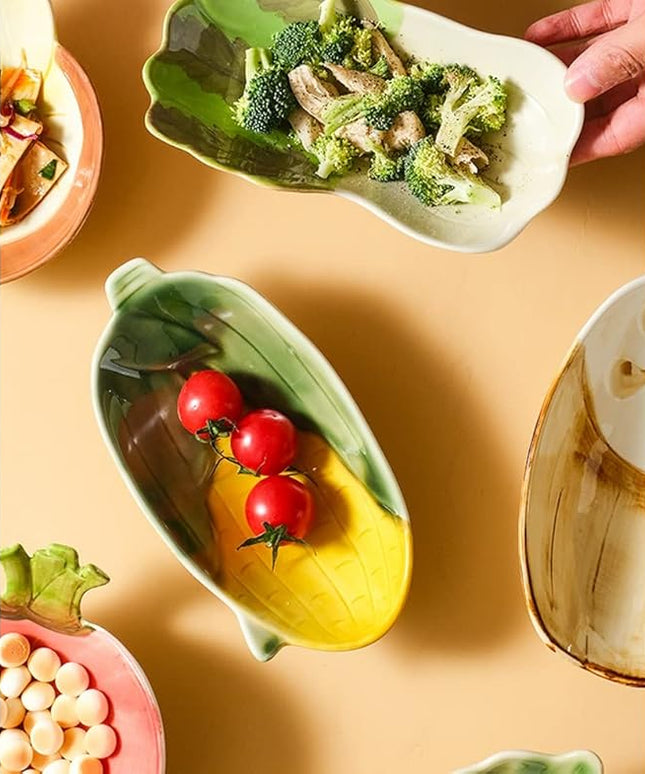 Corn Ceramic Bowl – Cute Fruit Design Serving Bowl for Snacks, Salads & Kitchen Décor