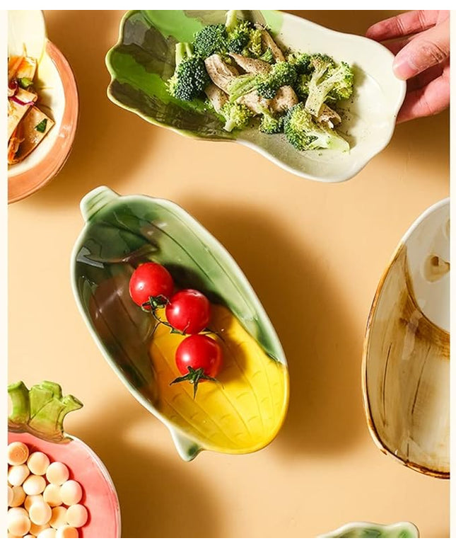 Corn Ceramic Bowl – Cute Fruit Design Serving Bowl for Snacks, Salads & Kitchen Décor