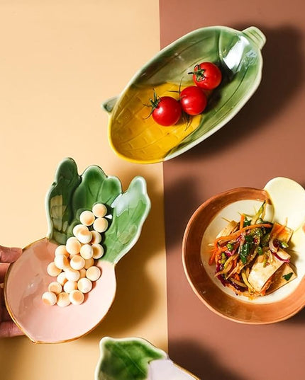 Corn Ceramic Bowl – Cute Fruit Design Serving Bowl for Snacks, Salads & Kitchen Décor