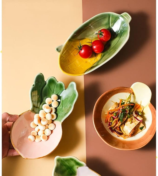 Corn Ceramic Bowl – Cute Fruit Design Serving Bowl for Snacks, Salads & Kitchen Décor