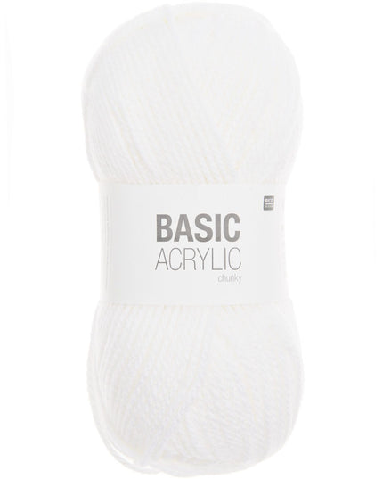 Rico Design Basic Acrylic Yarn White 100g – 156m