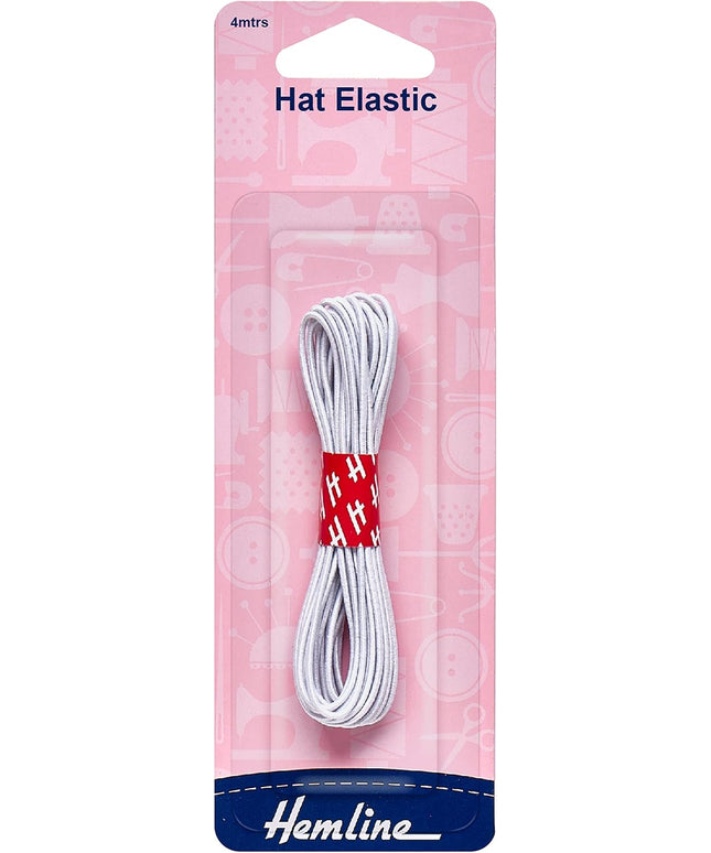 Hat Elastic: 4m x 1.3mm: White
