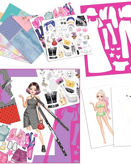 Depesche 12045 Create Your TOPModel Design Studio Colouring Book Set