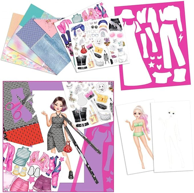 Depesche 12045 Create Your TOPModel Design Studio Colouring Book Set