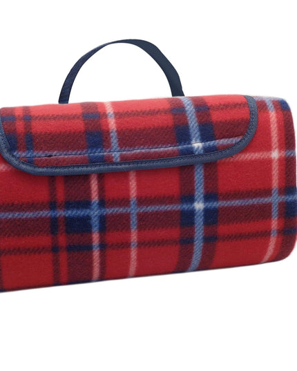 Tartan Picnic Blanket 130x130cm Foldable | Outdoor Mat for Beach, Park & Garden
