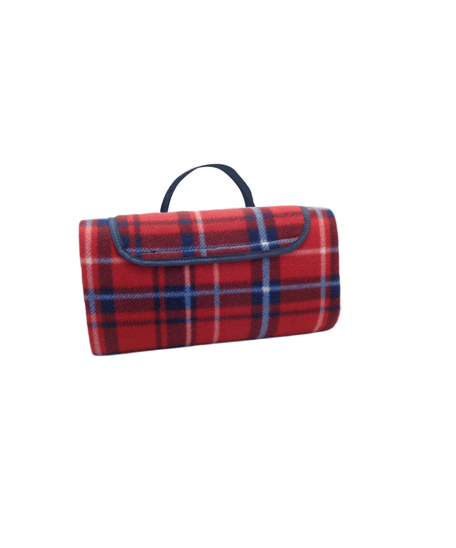 Tartan Picnic Blanket 130x130cm Foldable | Outdoor Mat for Beach, Park & Garden