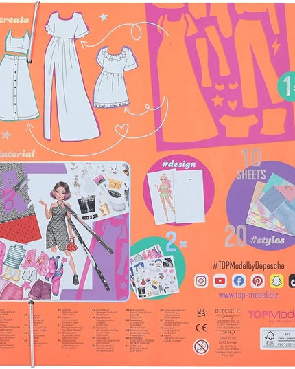 Depesche 12045 Create Your TOPModel Design Studio Colouring Book Set