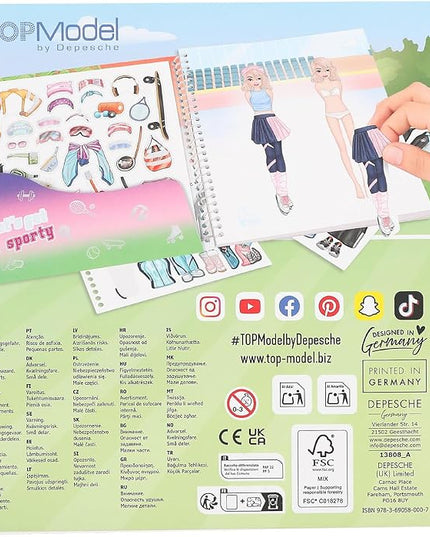 Depesche 13808 TOPModel Dress Me Up Sticker Book Sports