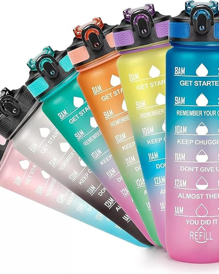 1 Litre Motivational Fitness Sport Water Bottles