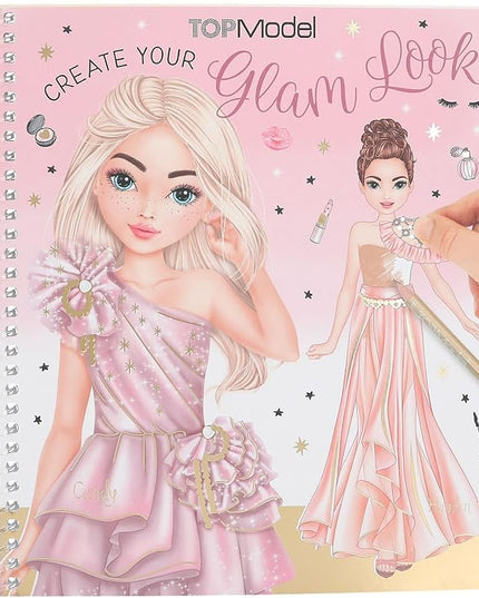 Depesche 13583 TOPModel Create Your Glam Look Colouring Book Set