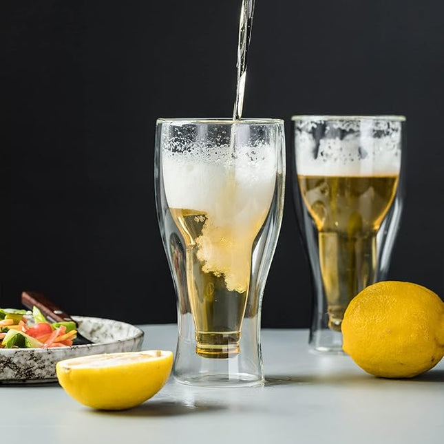 Double-Walled Insulated Beer Glass – 350ml
