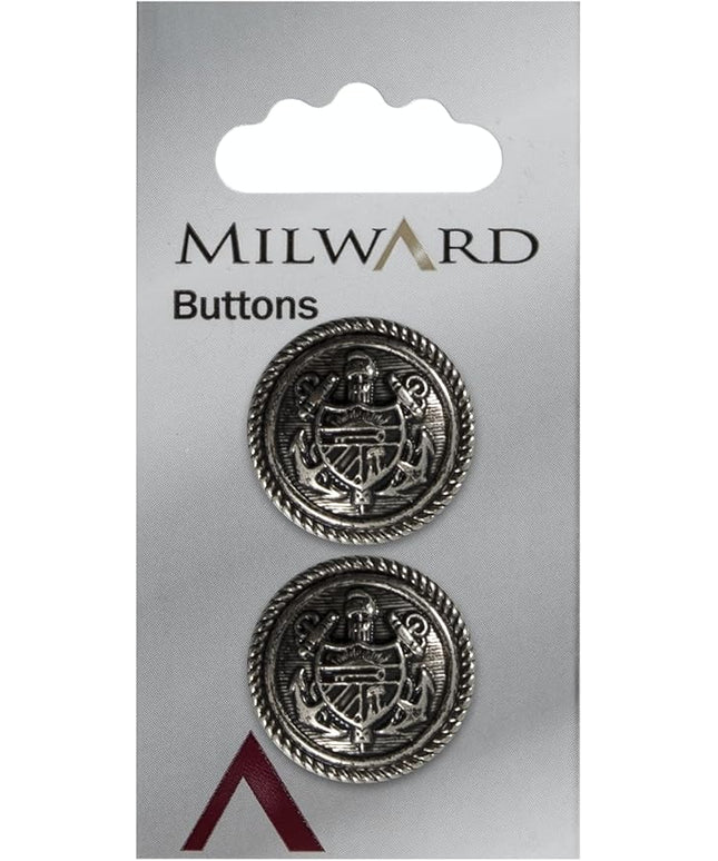 Buttons: Carded: 22mm: Pack of 2: Code G