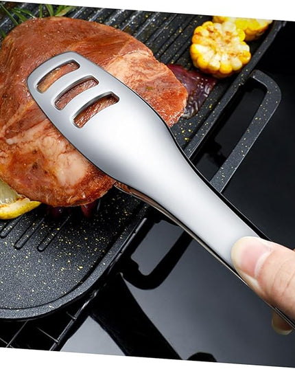 Stainless Steel Bread Tongs – Heat-Resistant Kitchen Tongs for BBQ, Toast, Serving & Cooking