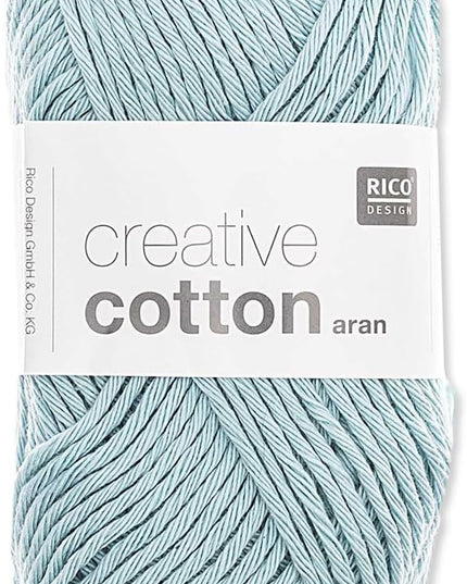 Rico Creative Cotton Aran Yarn 50g – Light Blue (85m)