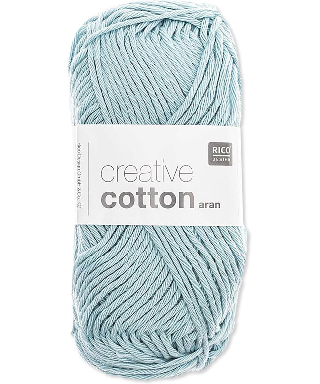 Rico Creative Cotton Aran Yarn 50g – Light Blue (85m)