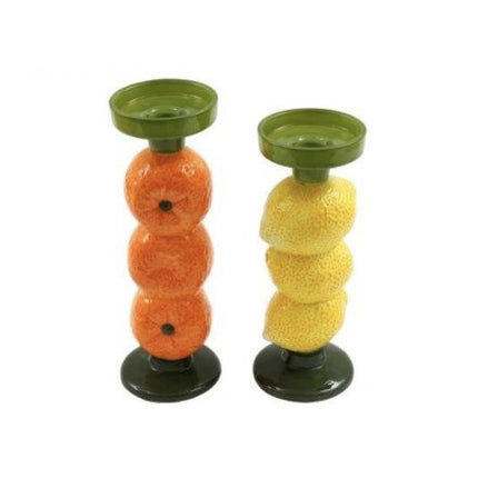 Lemon/ Orange Candlestick 25cm 2/A